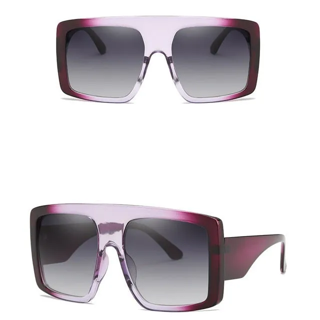 Oversized Square Shield Sunglasses