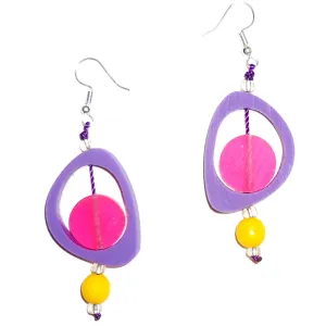 Ovoid Resin Earrings - Lavender