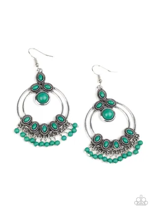 Palm Breeze Green Paparazzi Earrings