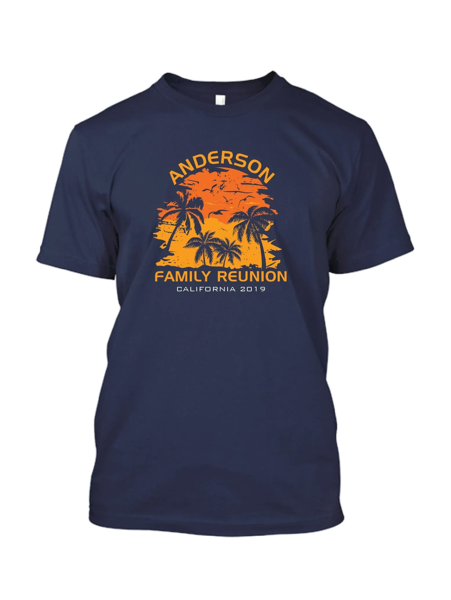 Palm Sunset Family Reunion T-Shirt Design R3-6