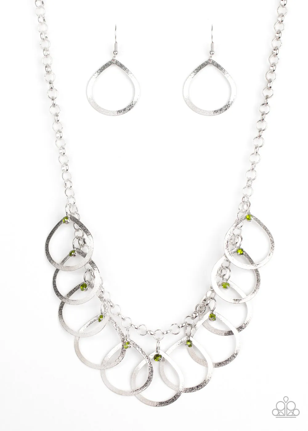 Paparazzi Accessories - Drop By Drop - Green Necklace