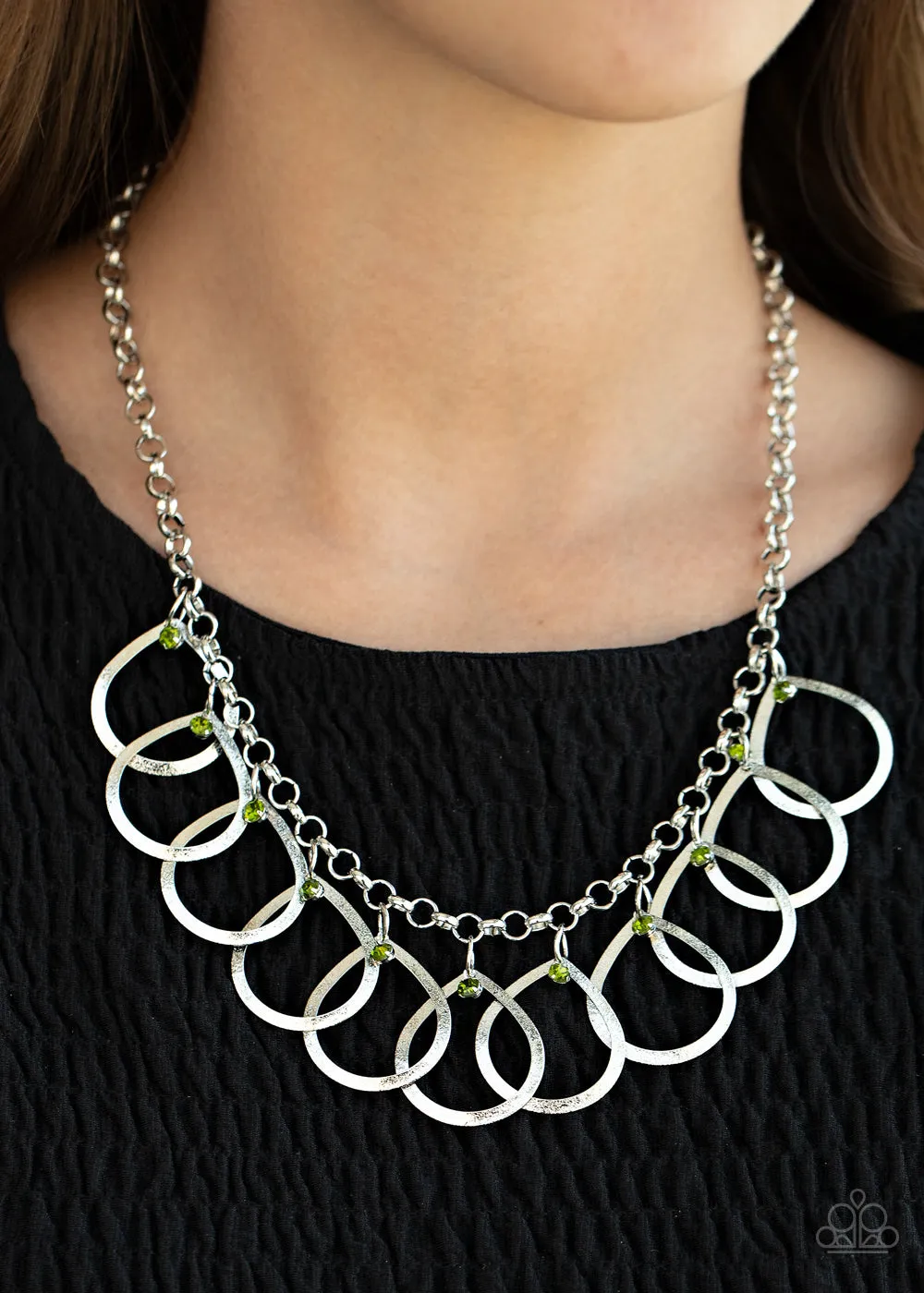 Paparazzi Accessories - Drop By Drop - Green Necklace