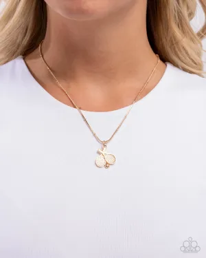 Paparazzi Adorable Ace - Gold Necklace