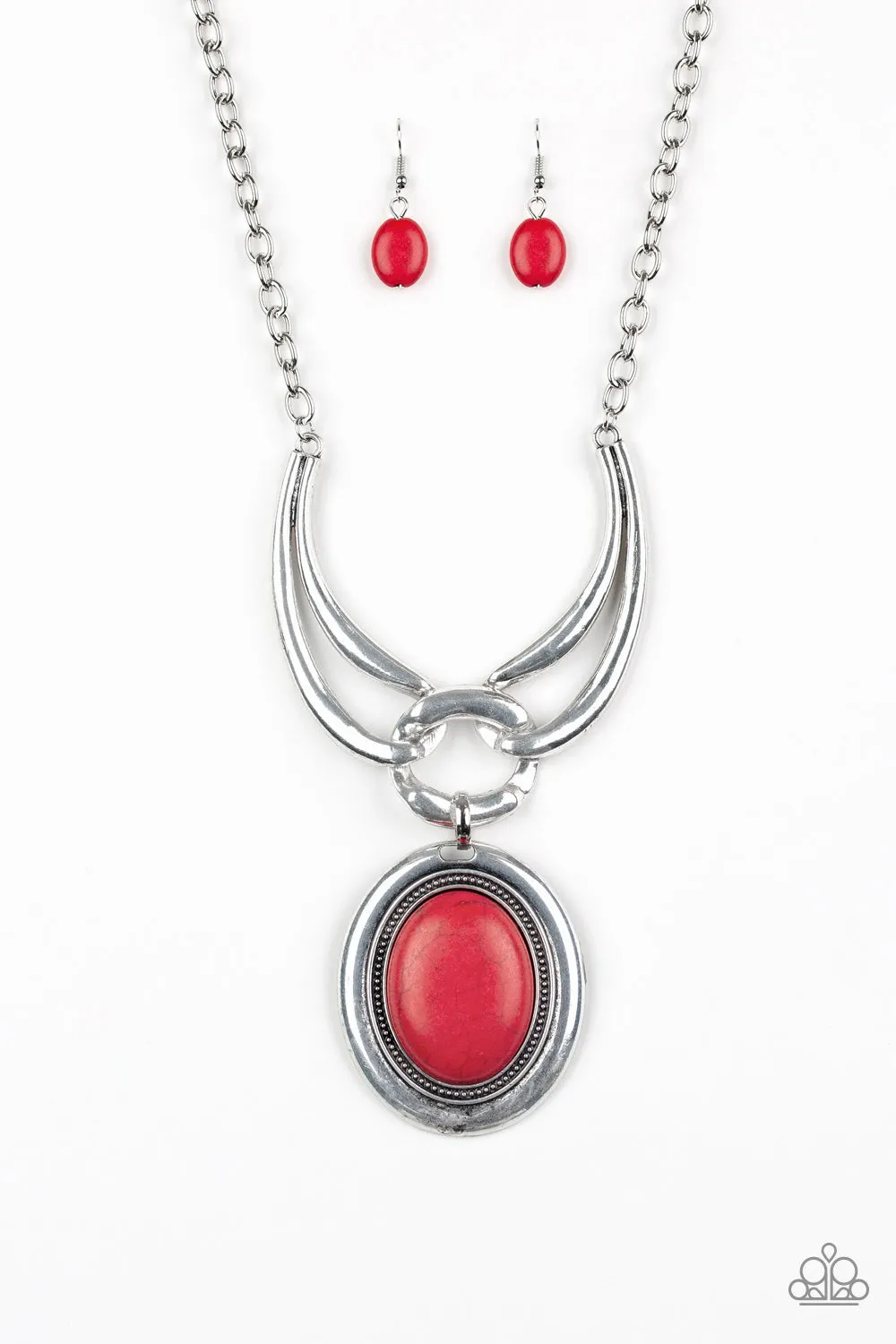 Paparazzi - Divide and RULER - Red Necklace