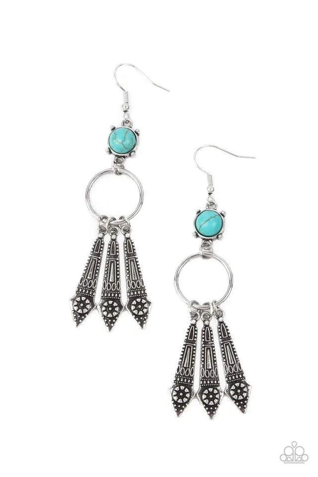 Paparazzi Prana Paradise Earrings Blue
