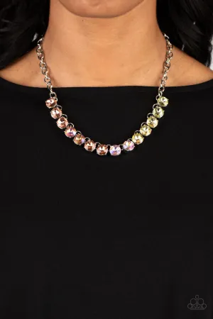 Paparazzi  Rainbow Resplendence - Orange Necklace