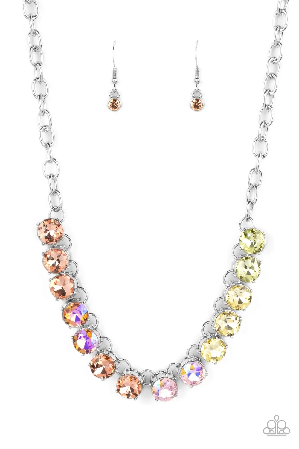 Paparazzi  Rainbow Resplendence - Orange Necklace