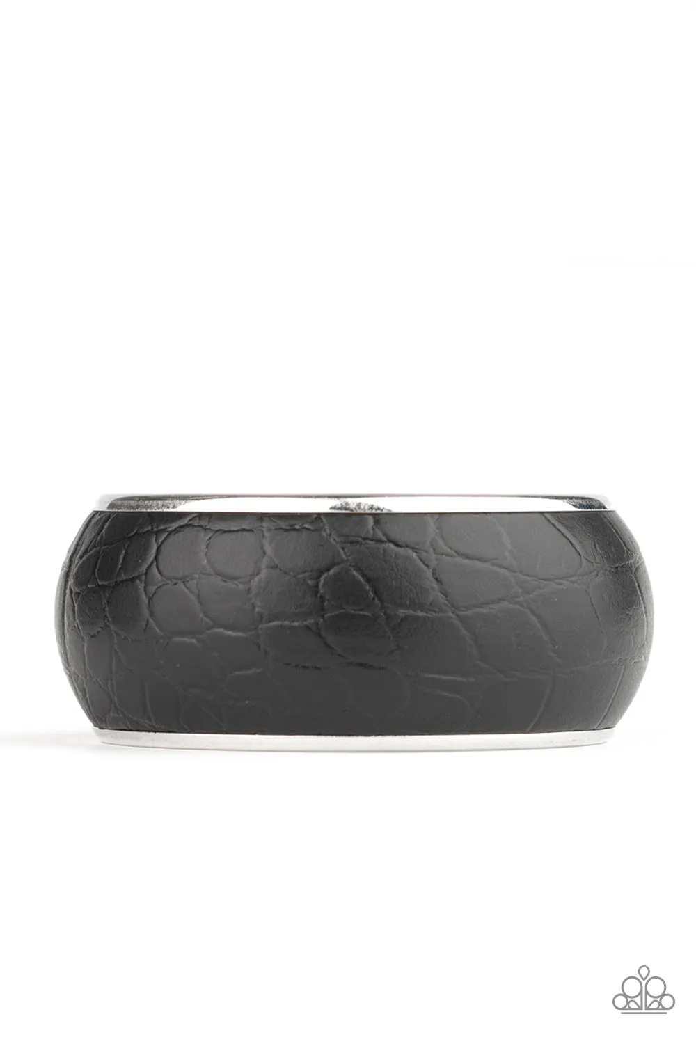 Paparazzi Urban Jungle - Black Bangle Bracelet