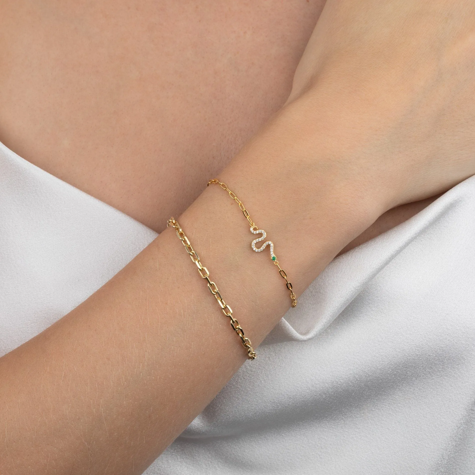 Pavé Snake Bracelet