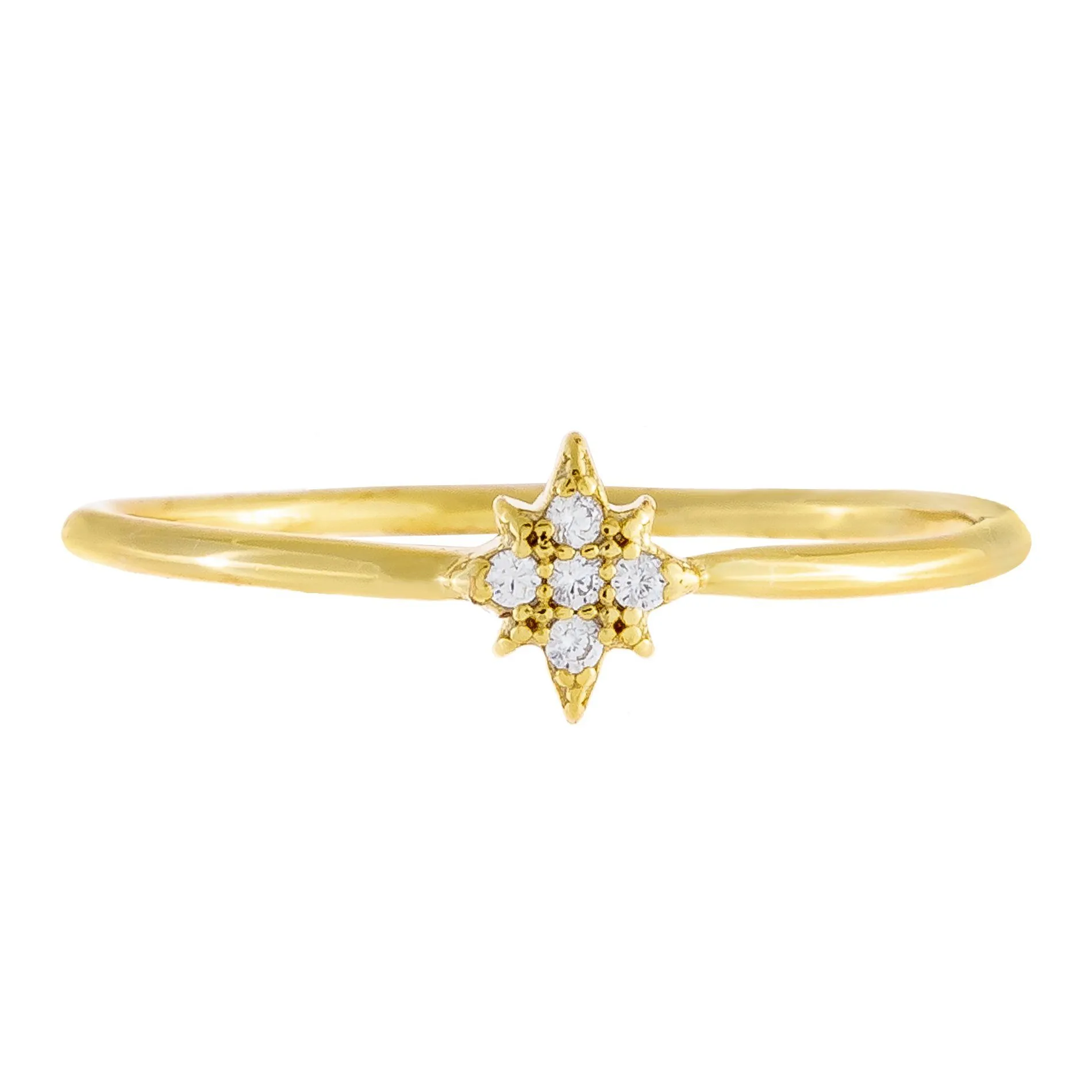 Pave Mini Starburst Ring