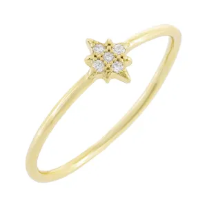 Pave Mini Starburst Ring