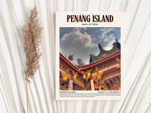 Penang Island Vintage Wall Art, Malaysia
