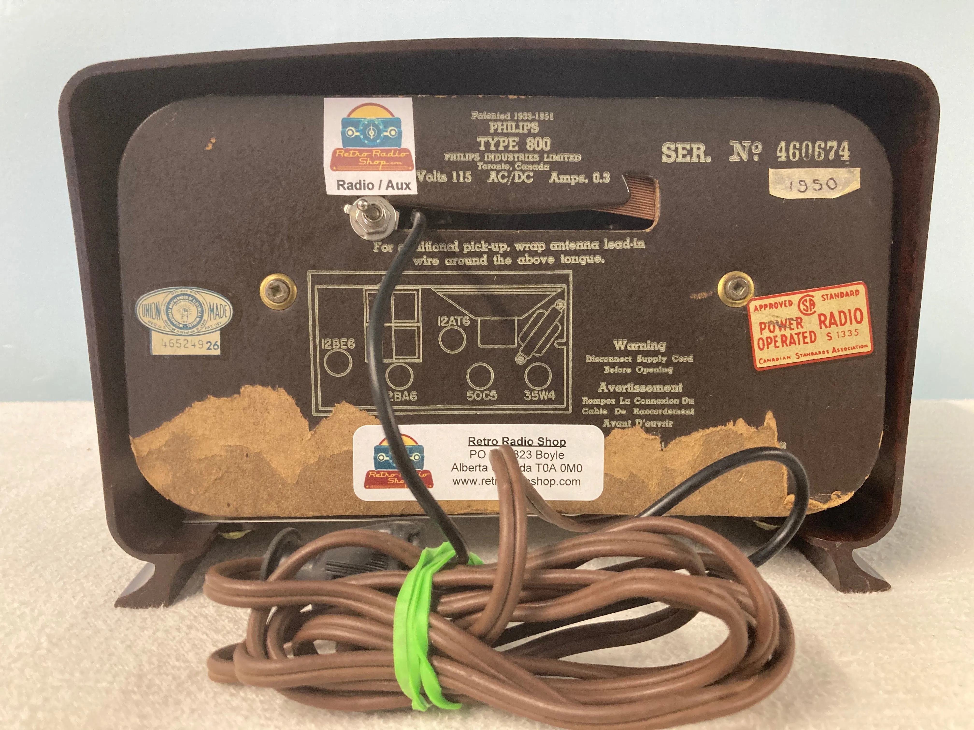 Philips Tube Radio With FM/Bluetooth & Option