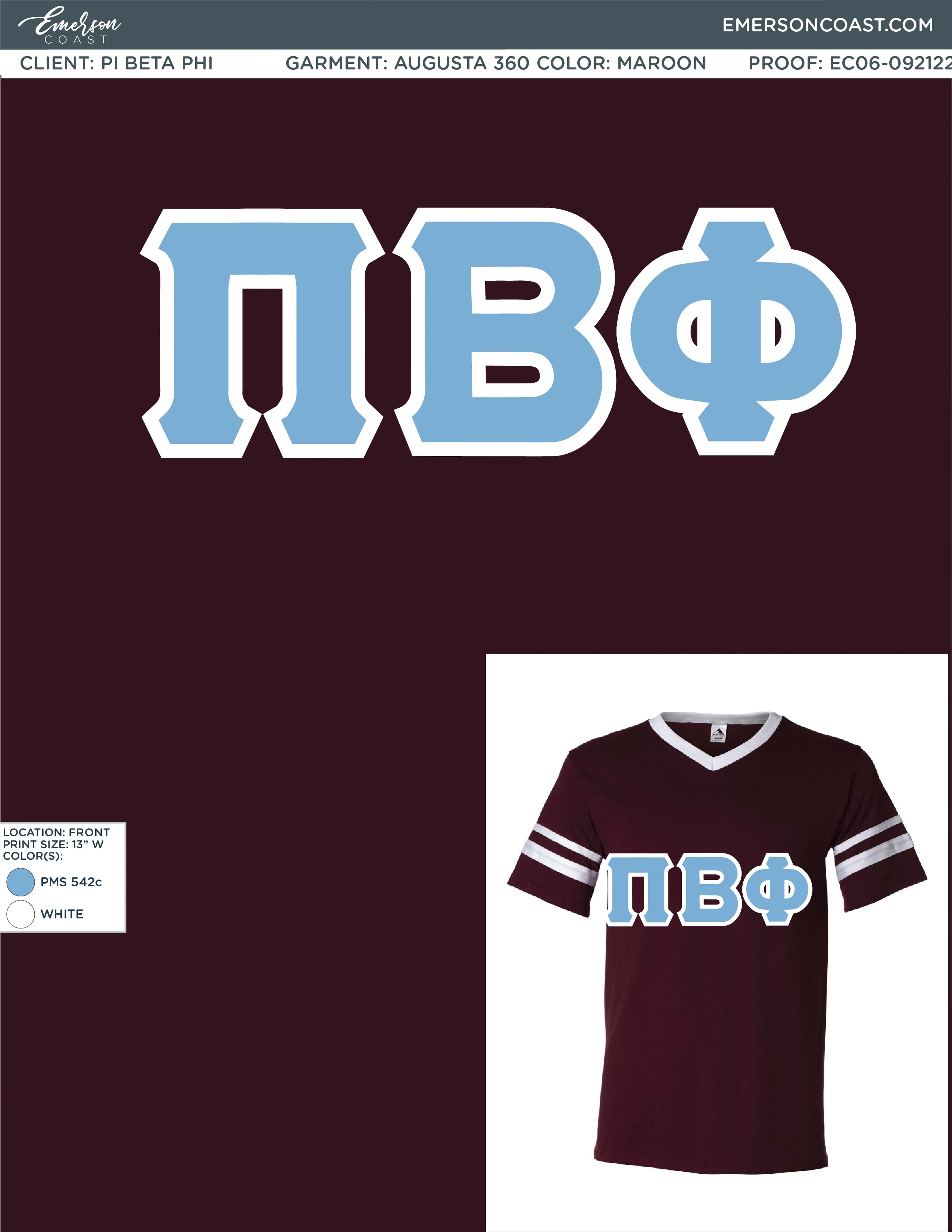 Pi Beta Phi Recruitment and Bid Day Greek Letter Jersey