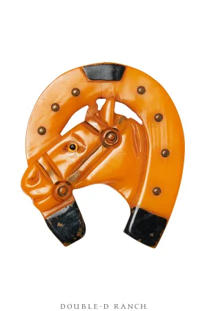 Pin, Bakelite, Novelty, Horseshoe,  Vintage ‘40s, 1099