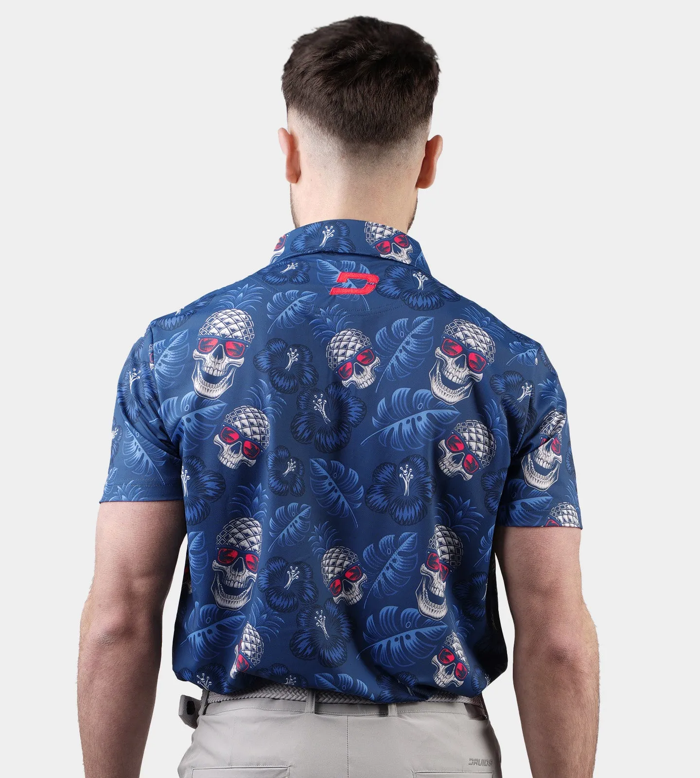 PINEAPPLE SKULLZ 2.0 POLO - NAVY / CORAL