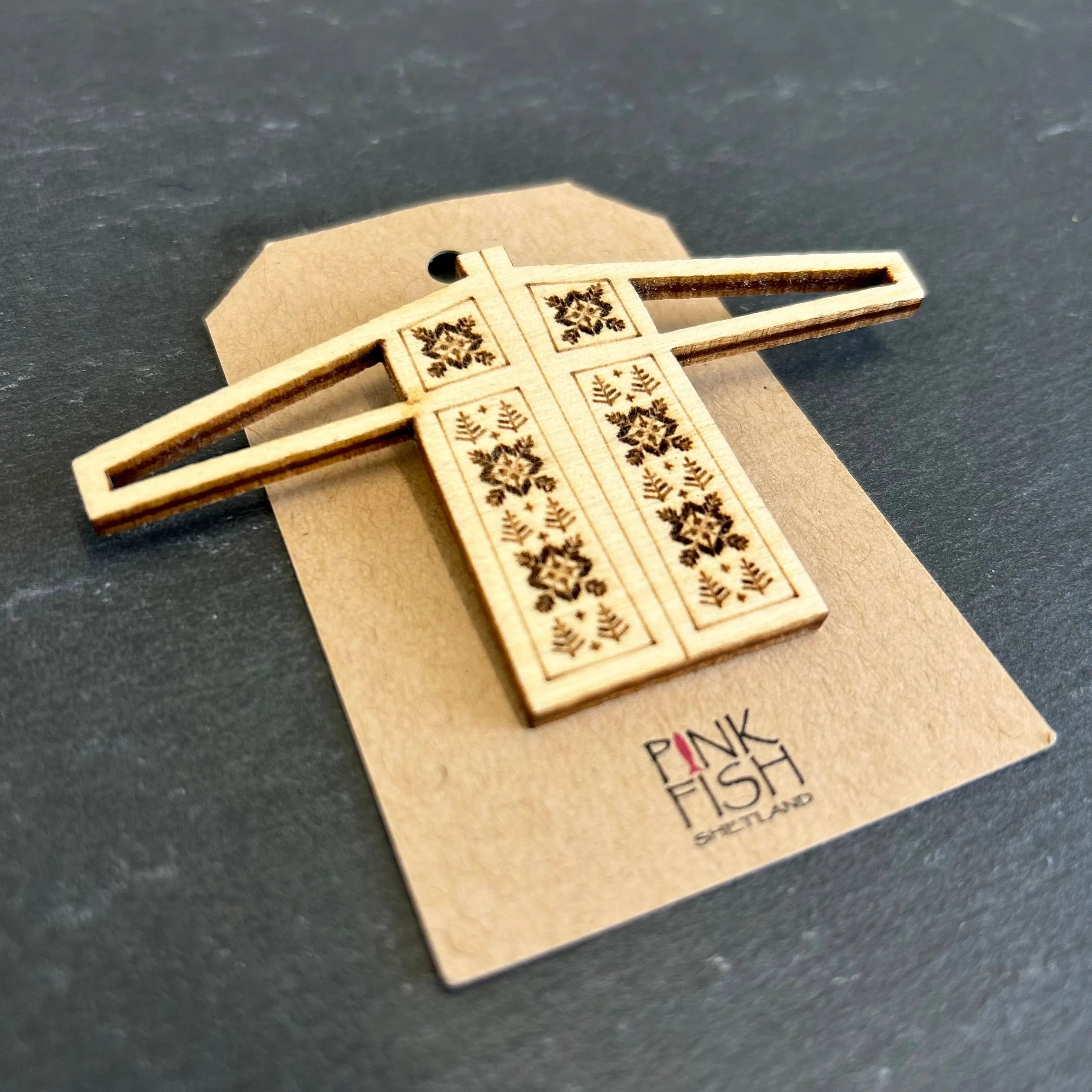 Pink Fish Jumper Board Brooch