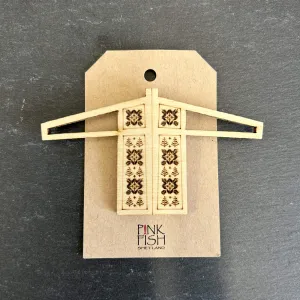 Pink Fish Jumper Board Brooch