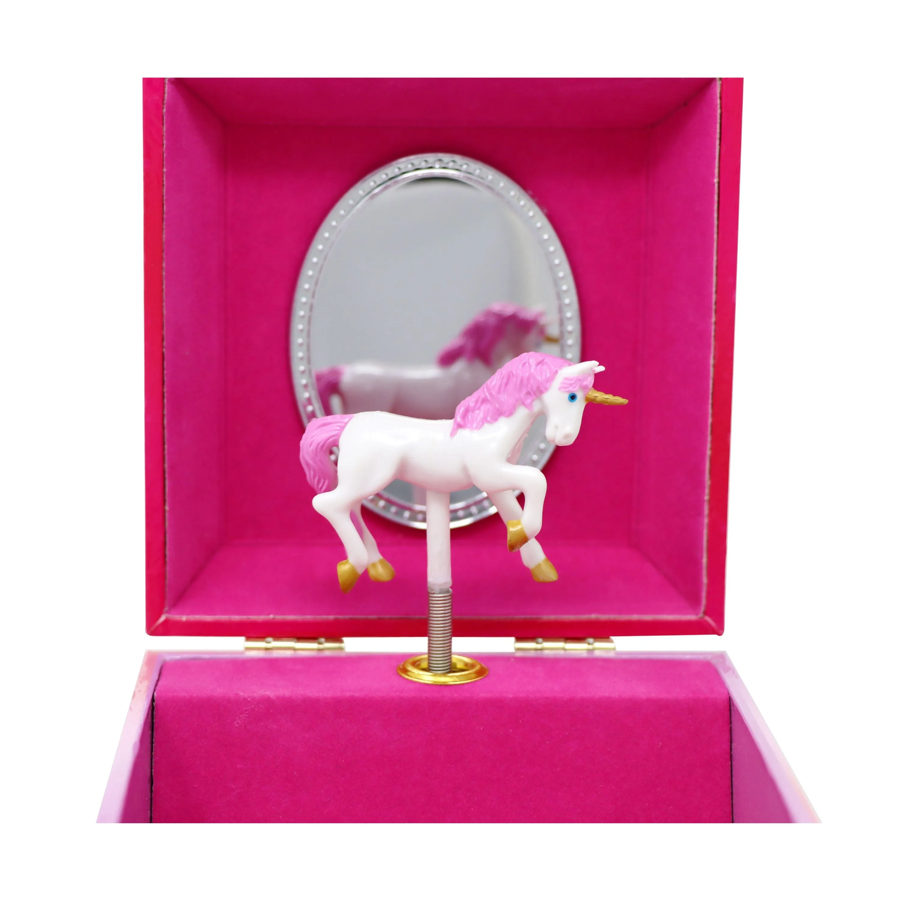 Pink Poppy Unicorn Butterfly Small Musical Jewellery Box