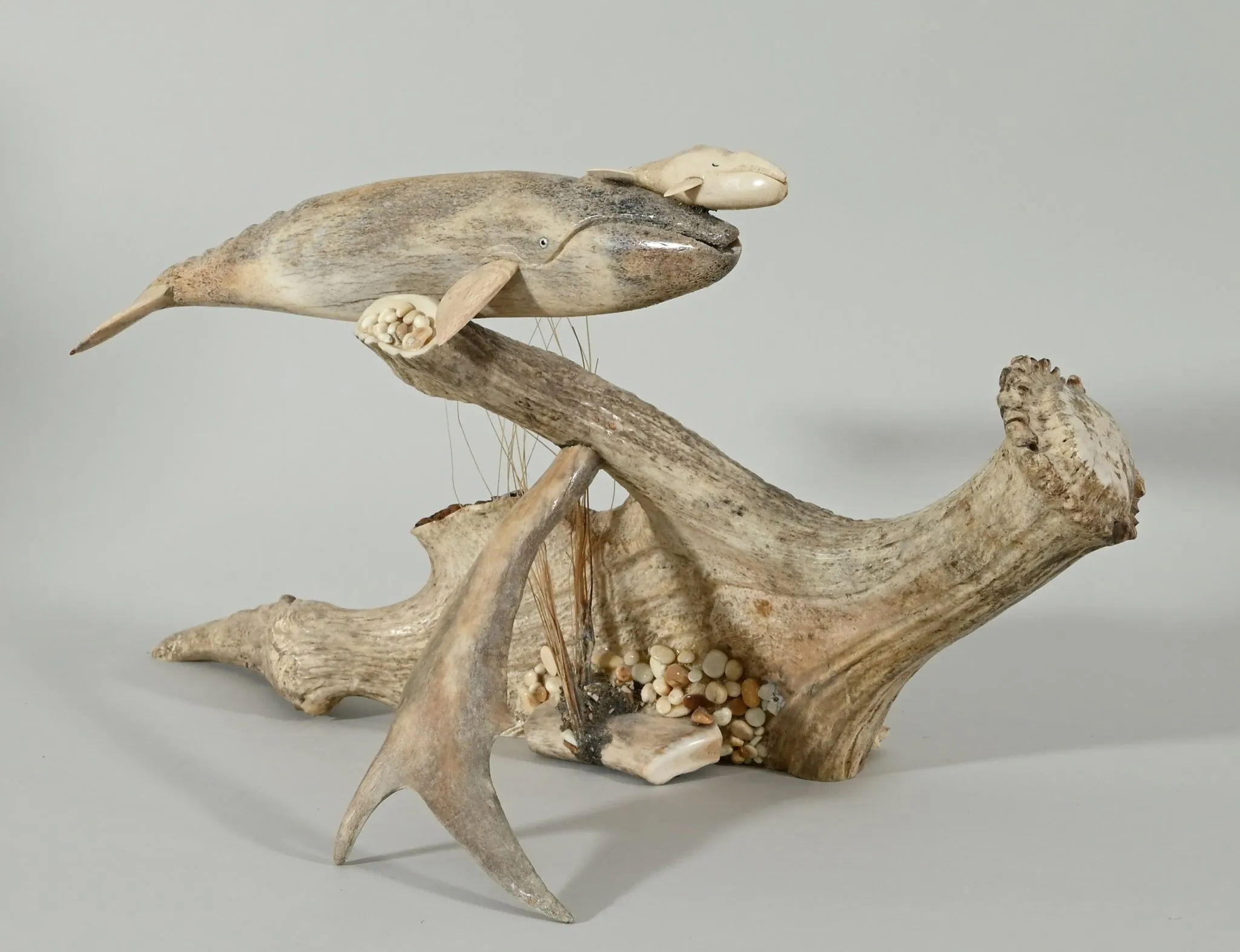 "First Breath" Bowhead Whale and Calf by Brain Kulik