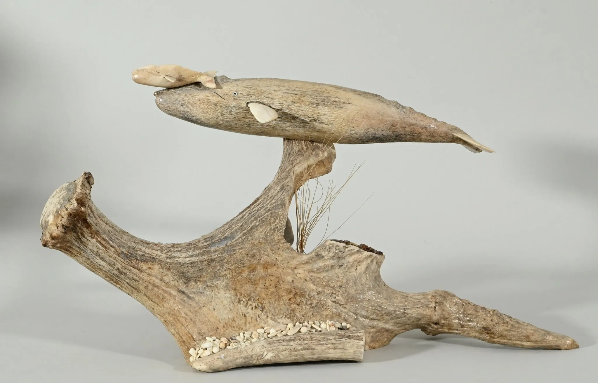 "First Breath" Bowhead Whale and Calf by Brain Kulik