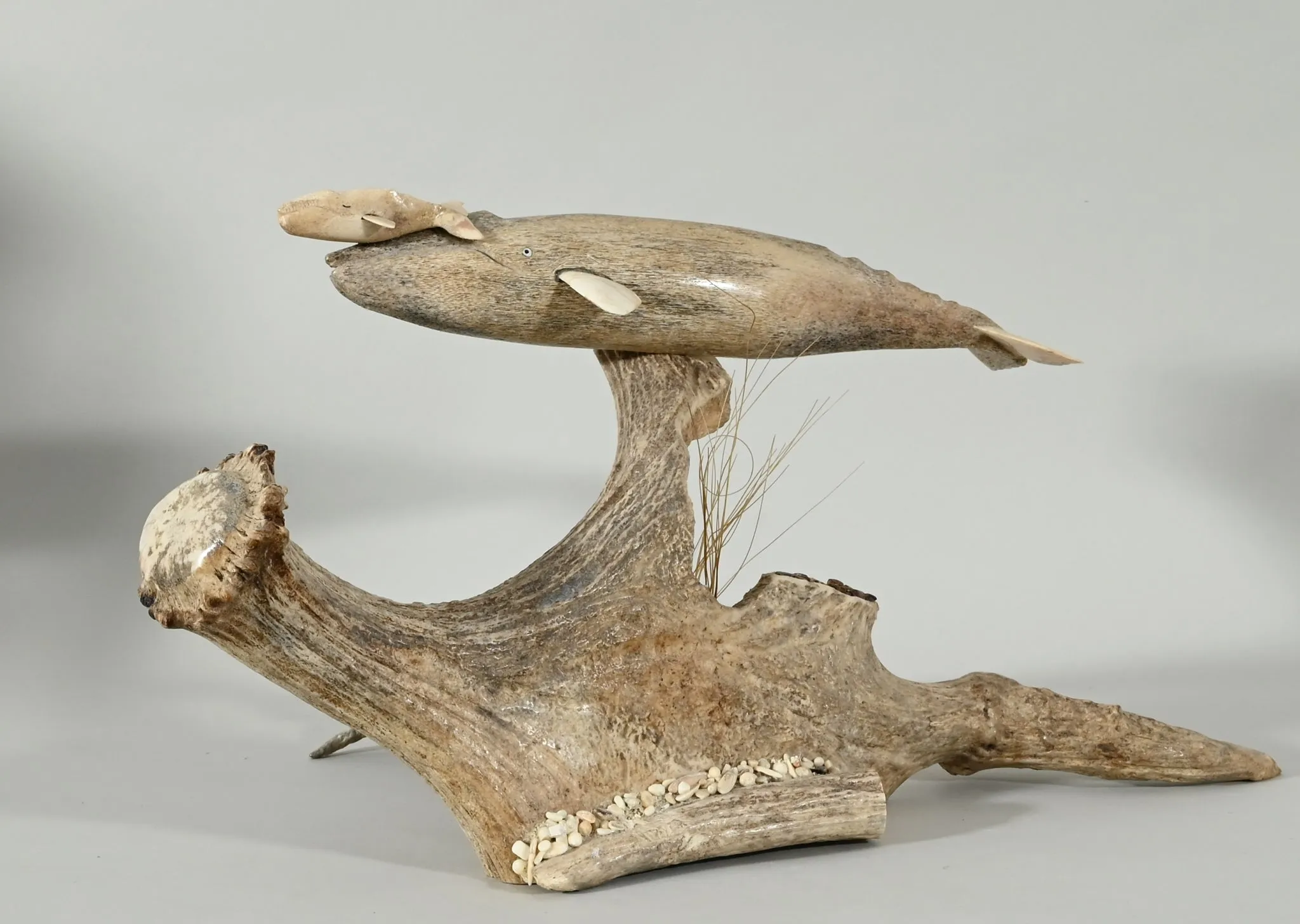 "First Breath" Bowhead Whale and Calf by Brain Kulik