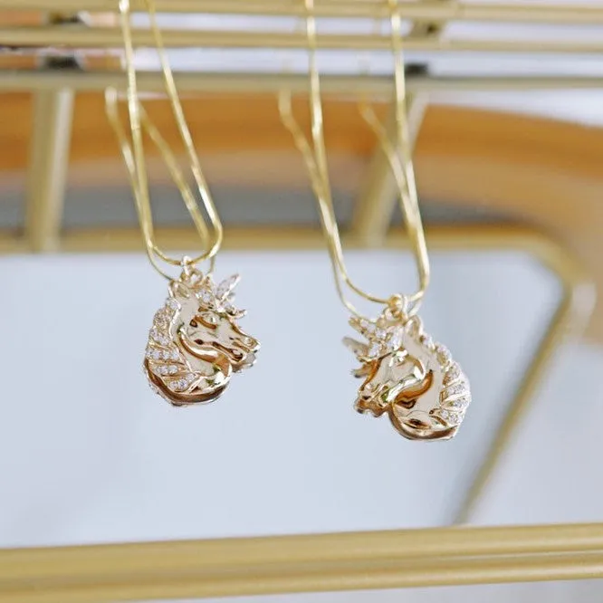 "Partners in Magic" Mystical Unicorn Necklace Pair, Best Friends, Mommy & Me