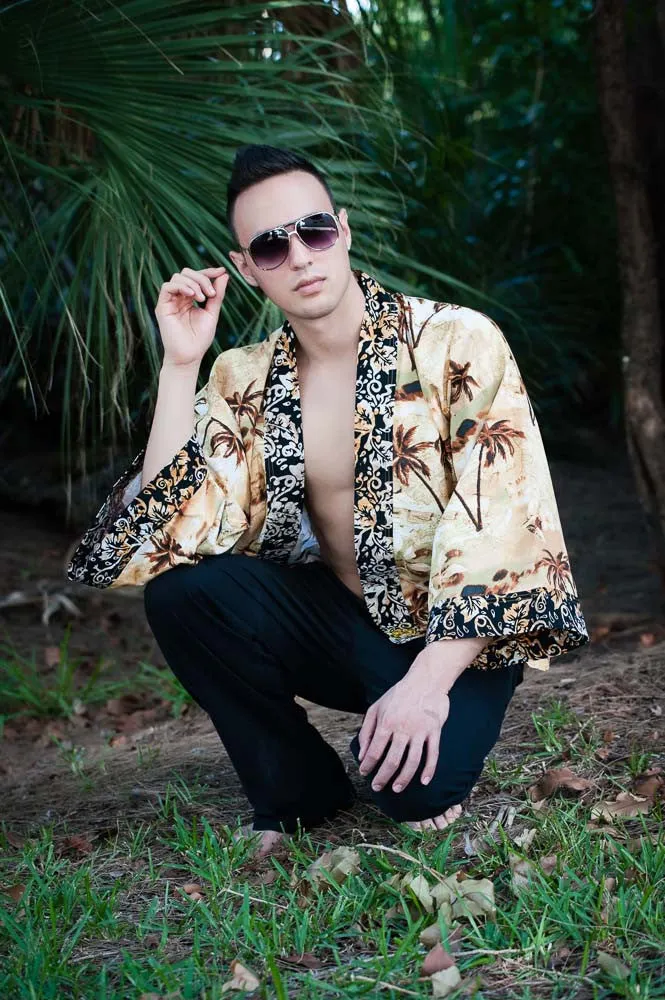 "Tiki Time" Kimono Hipster