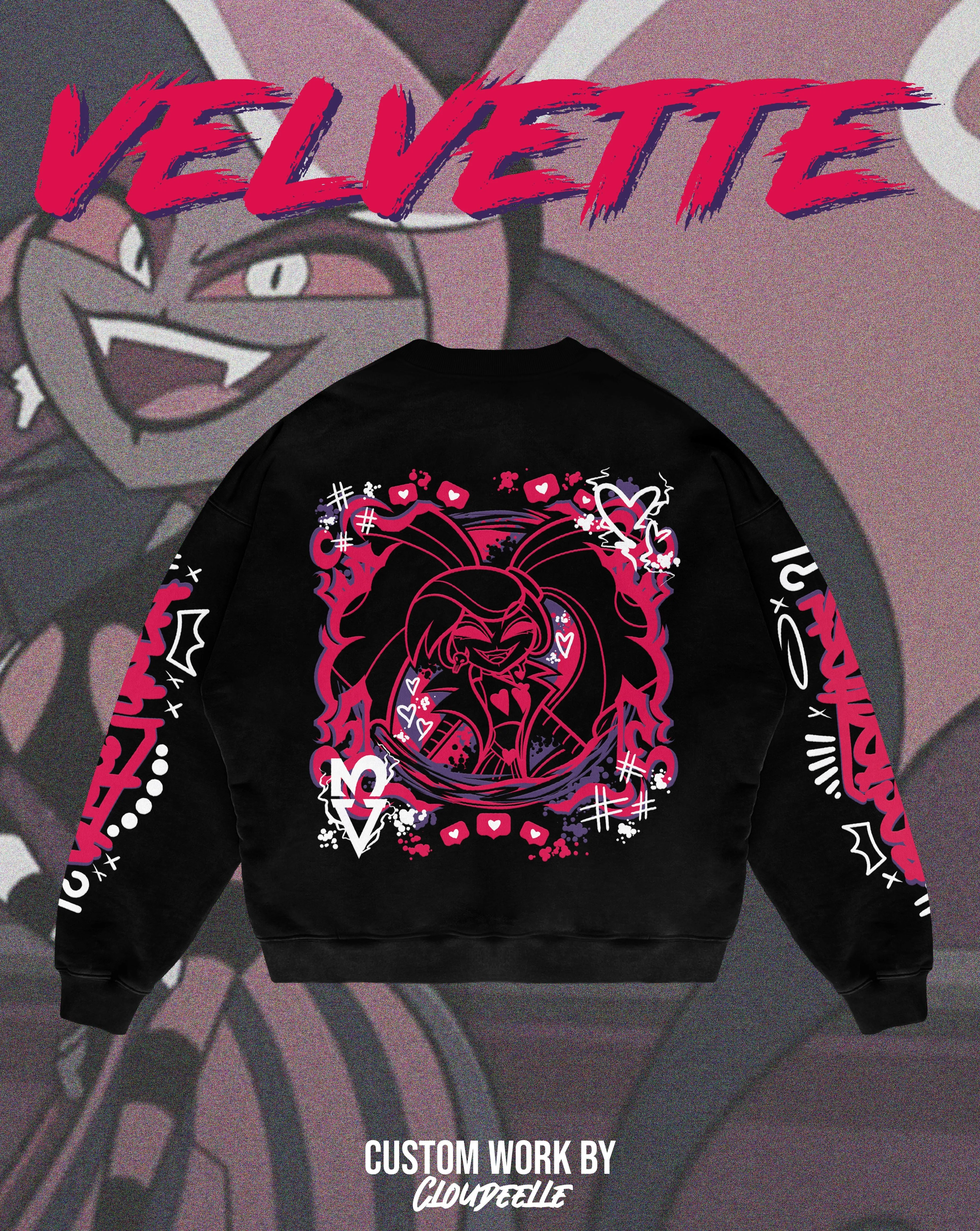 "Velvette" - Oversized Crewneck