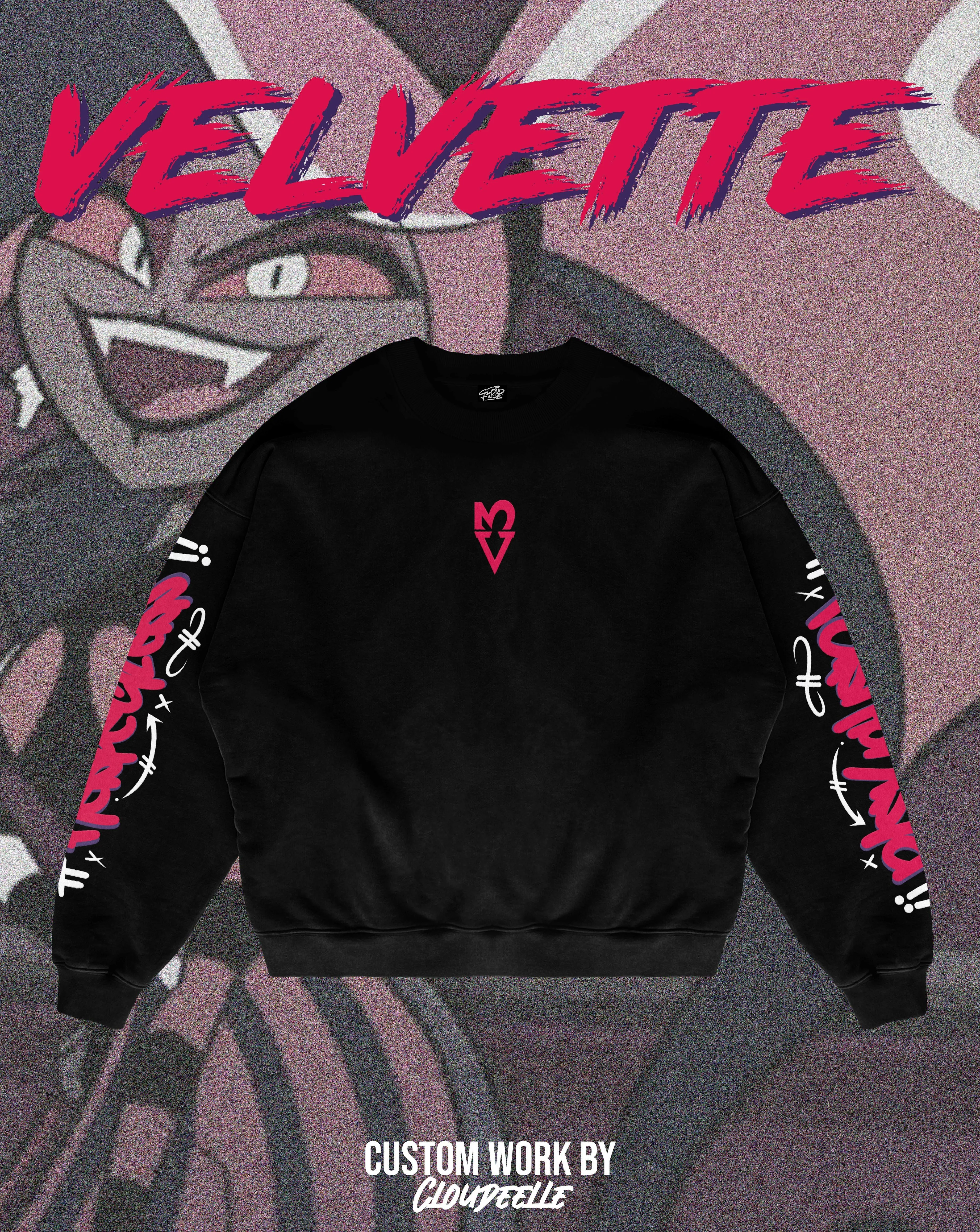 "Velvette" - Oversized Crewneck
