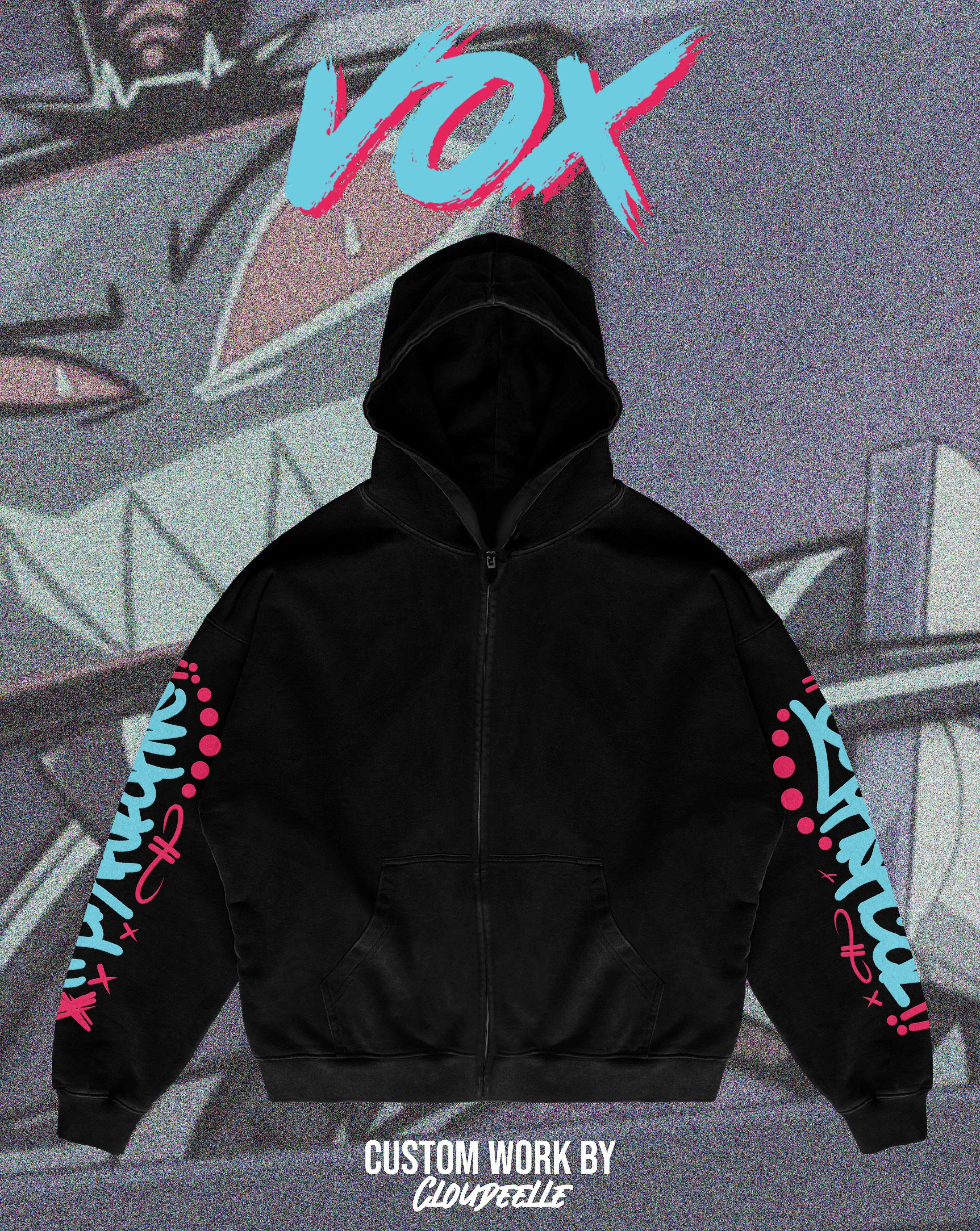 "Vox" - Oversized ZIP-UP Hoodie