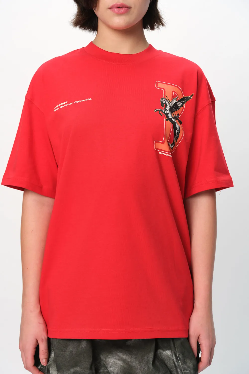 Red Rise To Power Premium Oversized T-Shirt
