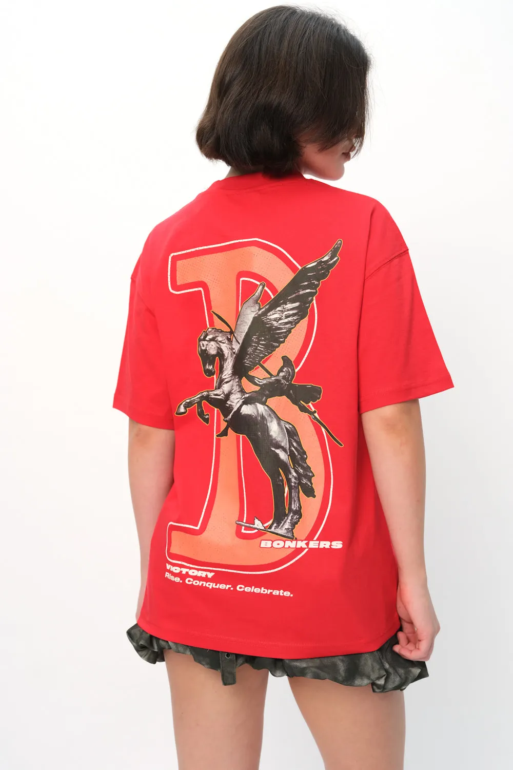 Red Rise To Power Premium Oversized T-Shirt