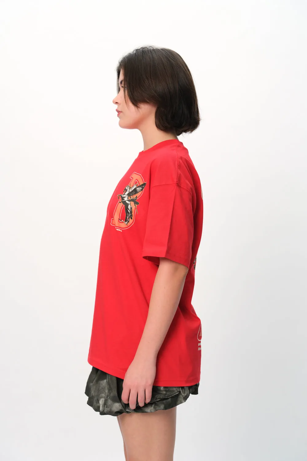Red Rise To Power Premium Oversized T-Shirt