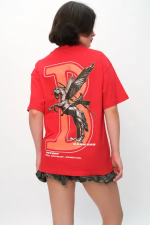 Red Rise To Power Premium Oversized T-Shirt