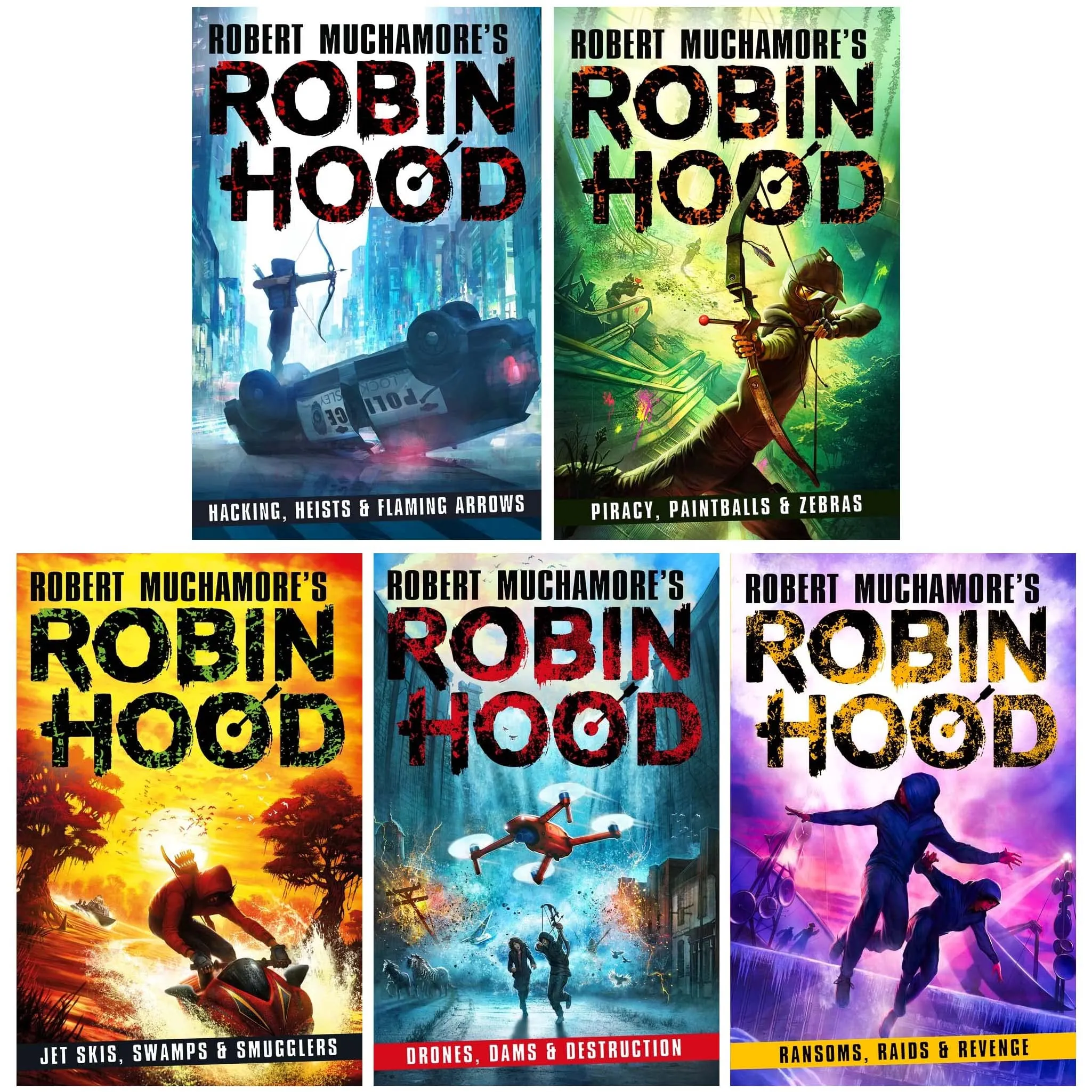 Robin Hood Series 5 Books Collection Set by Robert Muchamore Paperback
