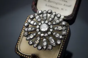 ROSE CUT DIAMOND BROOCH