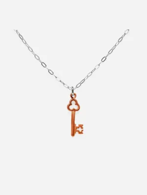 Rose Gold Key Pendant Necklace | 9ct