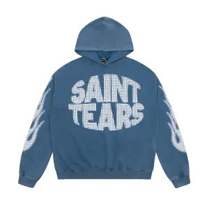 Saint Tears Vintage Washed Hoodie - Washed Blue