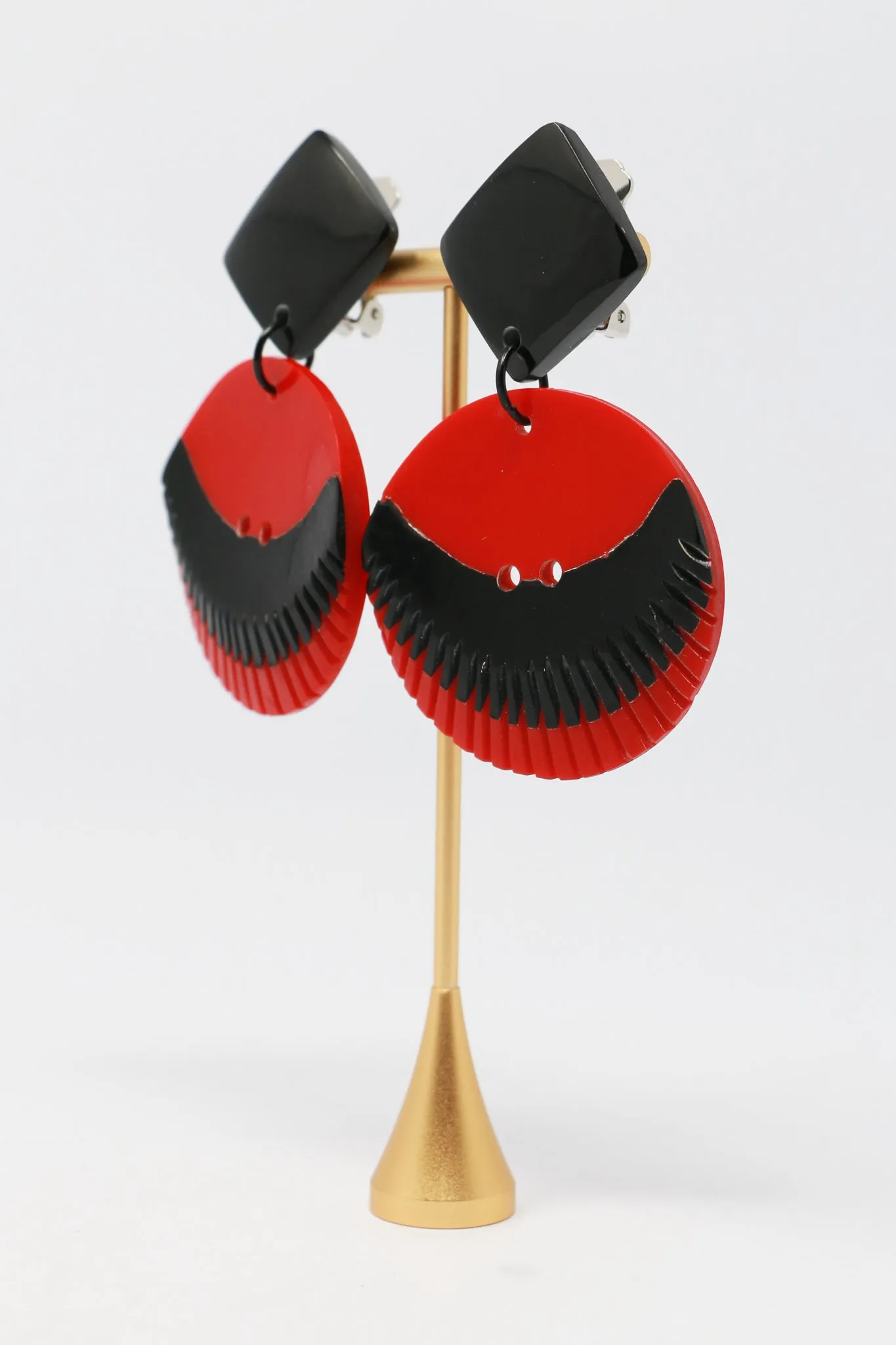 Sally Bass German Bakelite Clip-On Earrings