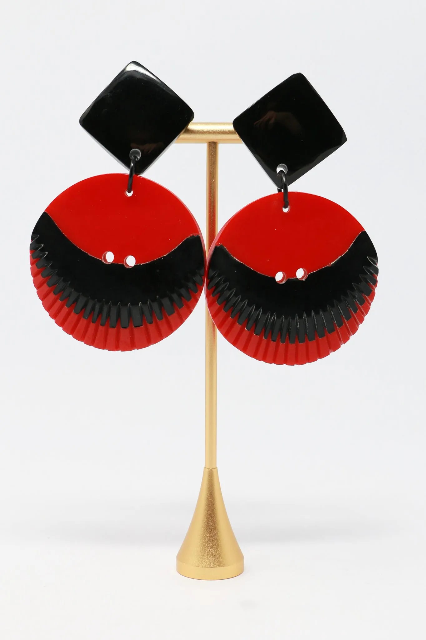 Sally Bass German Bakelite Clip-On Earrings