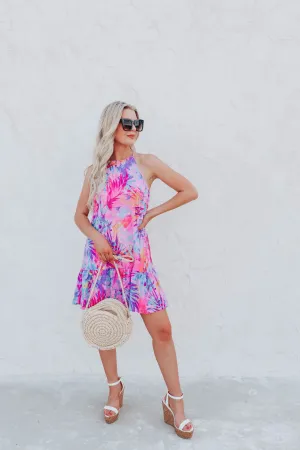 Sanibel Island Ruffled Dress - Pink