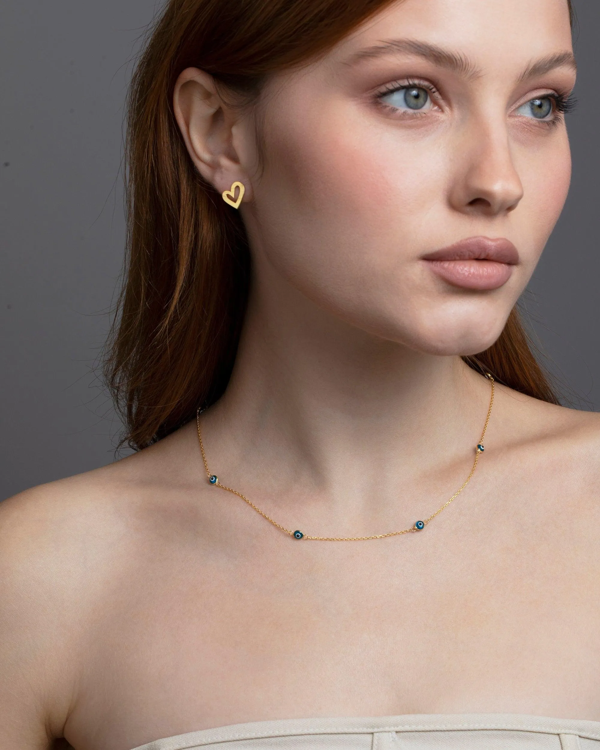 Satellite Evil Eye Necklace Chain - 18K Gold Vermeil