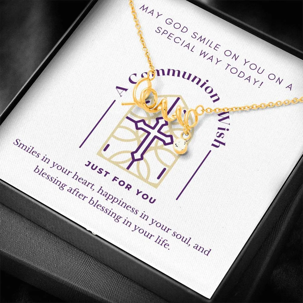 Scripted Love First Communion Necklace