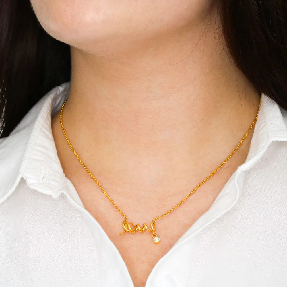 Scripted Love Necklace - To My Wife In a Thousand Lifetimes