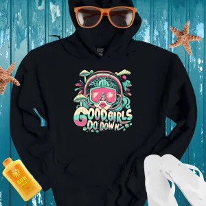 Scuba Diving Hoodie With Bold Diver And Marine Life Design
