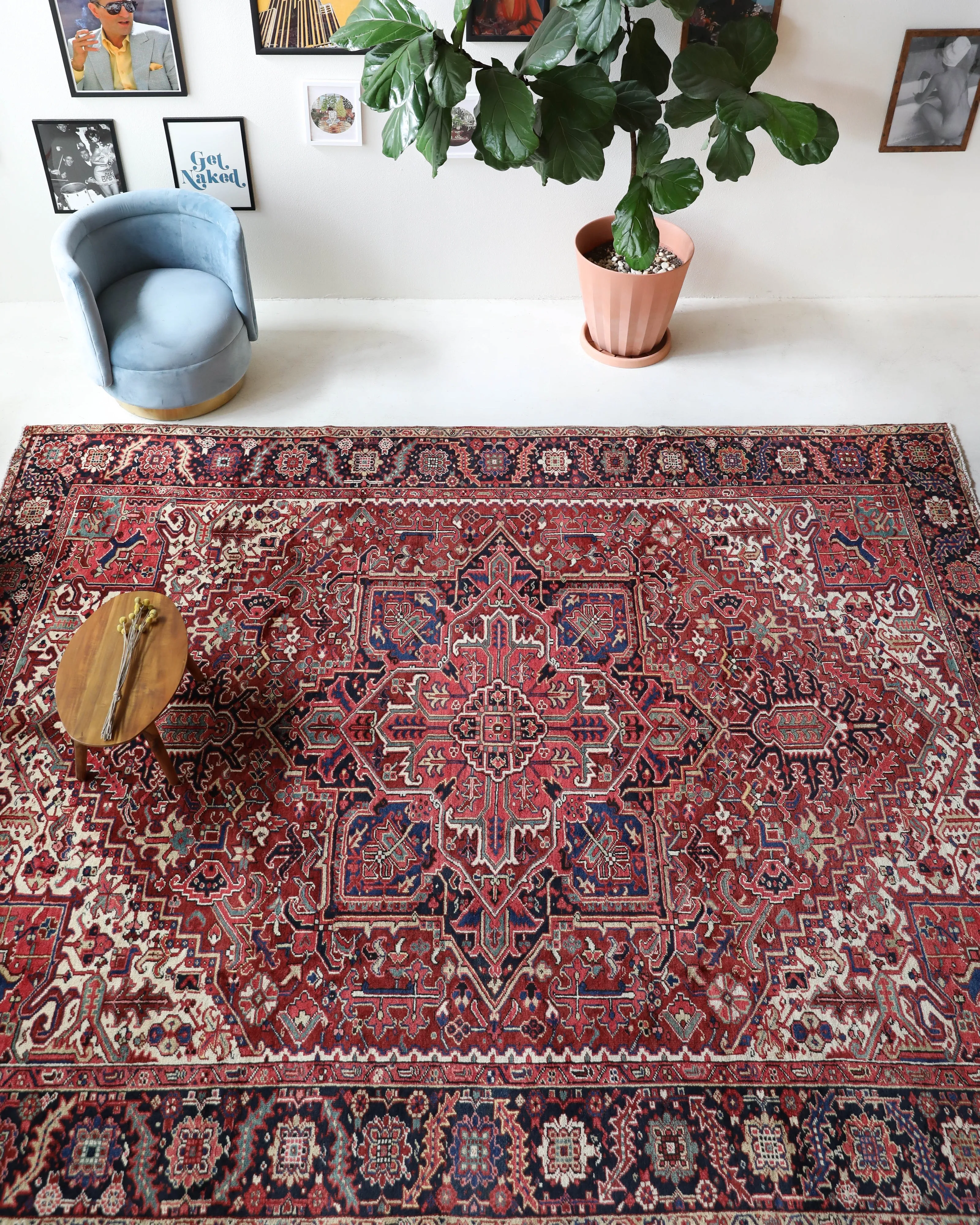 Semi-antique NW Persian Heriz Rug 9'7"x12'3"