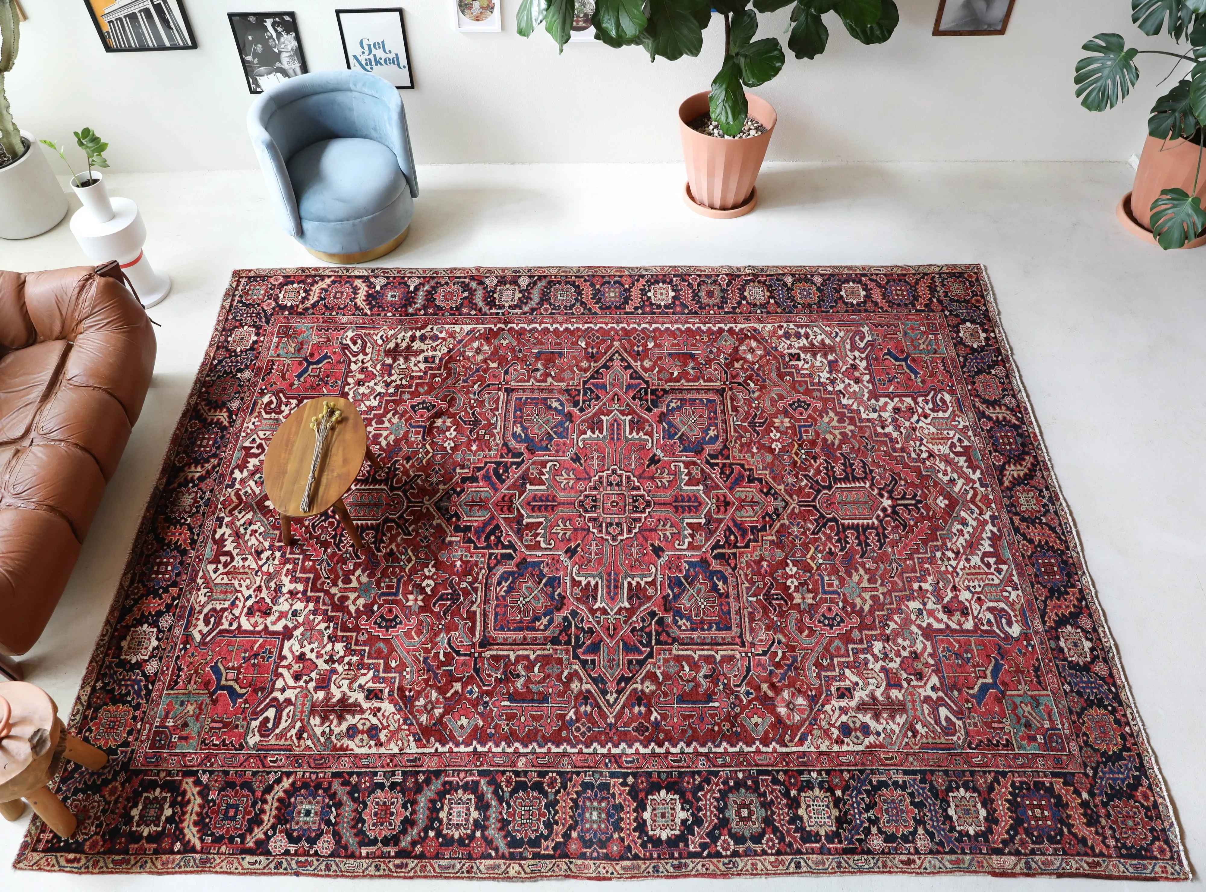 Semi-antique NW Persian Heriz Rug 9'7"x12'3"