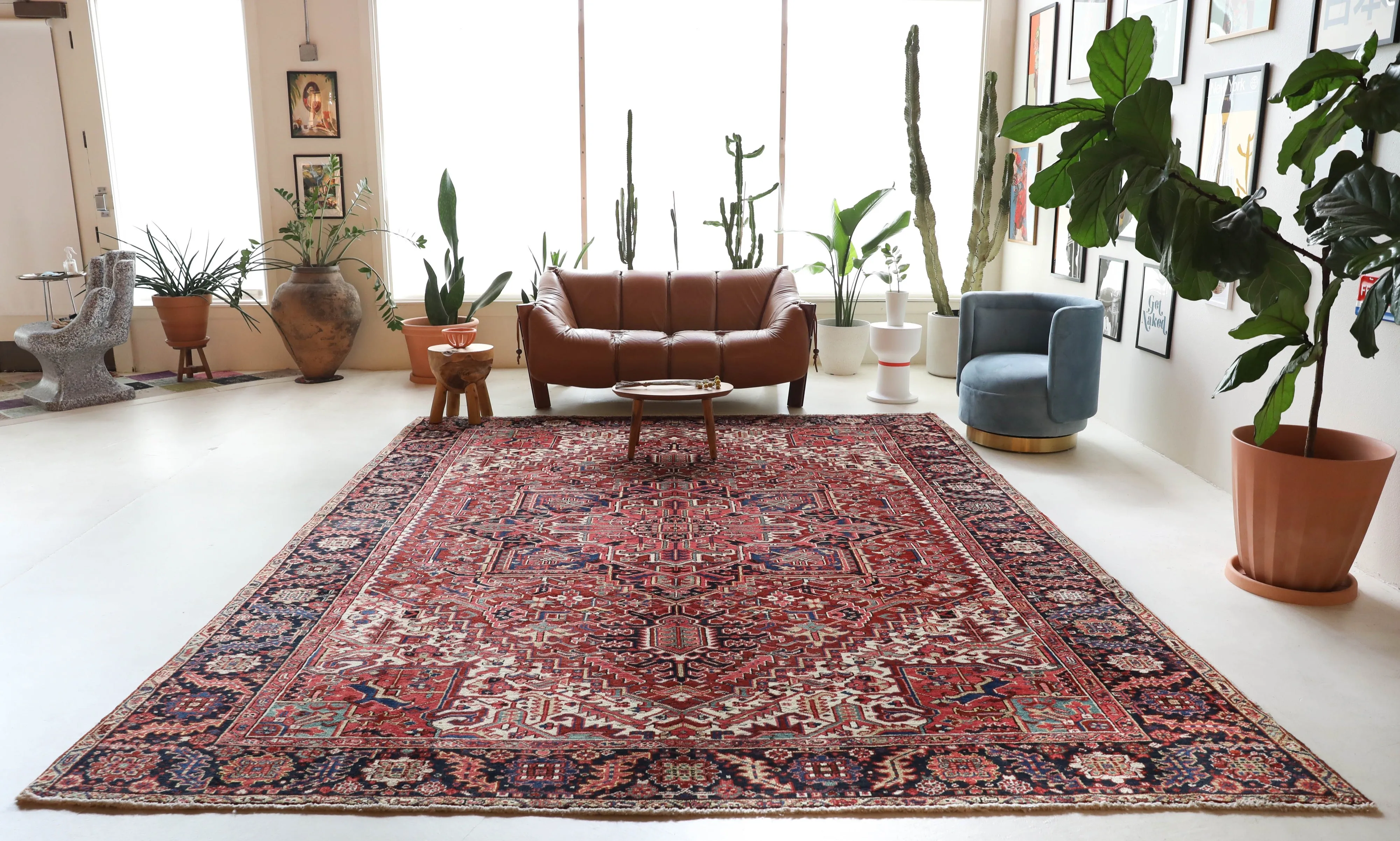 Semi-antique NW Persian Heriz Rug 9'7"x12'3"