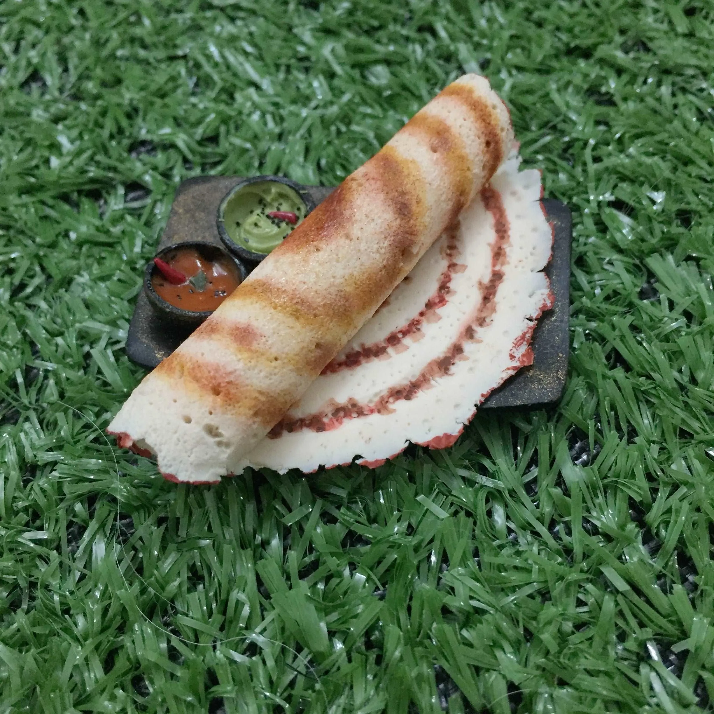 Semi Rolled Dosa South Indian Miniature  Food Fridge Magnet